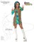 Underwraps Women's 1960s Retro Hippie Costume Set, Blue, Small